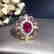 0.95ct Ruby Ring in 18kt white Gold