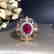 0.95ct Ruby Ring in 18kt white Gold - 6