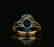 18KT rose gold ring with blue topaz 6.0ct. - 6