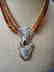 Triple strand necklace of opal beads, with - 3