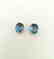 Earrings gold 19.2 carats With Topaz 10x8mm - 4 grams - 2