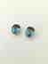 Earrings gold 19.2 carats With Topaz 10x8mm - 4 grams - 7