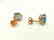 Earrings gold 19.2 carats With Topaz 10x8mm - 4 grams - 8