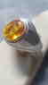 Unmrk 4ct Orange Sapphire Platinum Rng - 2