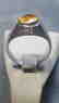 Unmrk 4ct Orange Sapphire Platinum Rng - 3