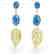Blue Leaf Long Earrings