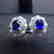 0.98 CTW Sapphire & VS Diamond Earrings 18K