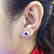 0.98 CTW Sapphire & VS Diamond Earrings 18K - 4
