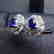 0.98 CTW Sapphire & VS Diamond Earrings 18K - 6