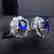 0.98 CTW Sapphire & VS Diamond Earrings 18K - 7
