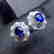 0.98 CTW Sapphire & VS Diamond Earrings 18K - 8