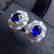 0.98 CTW Sapphire & VS Diamond Earrings 18K - 9