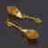 Sparkling Chain Earrings with Raw Citrine Gemstones - 3