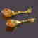 Sparkling Chain Earrings with Raw Citrine Gemstones - 4