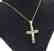 14 Carat yellow gold chain with cross pendant - 3