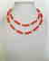 19,2 kt - Pink coral necklace 8 mm + Australian pearl 8 - 6