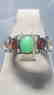 Silver Jade Garnet Citrine Band Ring