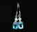 925 silver earring with blue Topaz 4.0ct.