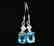 925 silver earring with blue Topaz 4.0ct. - 2