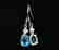 925 silver earring with blue Topaz 4.0ct. - 3