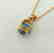 19.2 carats - necklace set with gold pendant and - 7