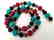 19.2 kt – Turquoise + Onyx + Ruby + Pink tourmaline