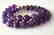 19.2kt – 10mm amethyst necklace – Gold hoop clasp