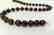 Faceted 9.5 mm garnet necklace – 19.2 kt gold clasp - 9