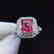 1.74ct Papalaccha Sapphire Ring in 18kt white Gold