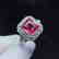 1.74ct Papalaccha Sapphire Ring in 18kt white Gold - 2