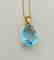 19.2 carat gold necklace With Topaz 13,9x9,9mm - 4,5