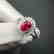 1.14 CTW Ruby & VS Diamond Ring 18K - 3