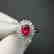 1.14 CTW Ruby & VS Diamond Ring 18K - 5