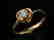 Certified-18Kt Rose gold solidaire morden engagement - 6