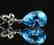 Certified-Swiss blue topaz pendant 7.2ct. With 18K - 3