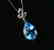 Certified-Swiss blue topaz pendant 7.2ct. With 18K - 5