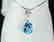 Certified-Swiss blue topaz pendant 7.2ct. With 18K - 6