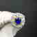 1.325 CTW Sapphire & VS Diamond Ring 18K