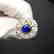 1.325 CTW Sapphire & VS Diamond Ring 18K - 2