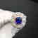 1.325 CTW Sapphire & VS Diamond Ring 18K - 3