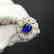 1.325 CTW Sapphire & VS Diamond Ring 18K - 5