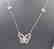 18 carat yellow gold necklace with diamond Butterfly