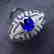 1.0 CTW sapphire & VS Diamond Pendant 18K - 2