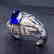 1.0 CTW sapphire & VS Diamond Pendant 18K - 4