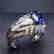 1.0 CTW sapphire & VS Diamond Pendant 18K - 7