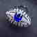 1.0 CTW sapphire & VS Diamond Pendant 18K - 9