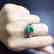 1.24 CTW Emerald & VS Diamond Ring 18K - 5