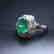 1.24 CTW Emerald & VS Diamond Ring 18K - 8