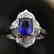 1.52ct Sapphire Ring in 18kt white Gold