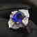 1.52ct Sapphire Ring in 18kt white Gold - 2